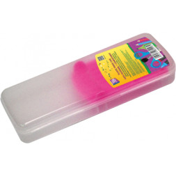 Пенал Cool For School Пластиковий із застібкою Прозорий з рожевим тримачем 8011 (CF85557)