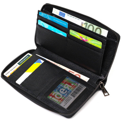 Сумка Bond Accessories З одним відділенням з натуральної шкіри Чорна (22030)