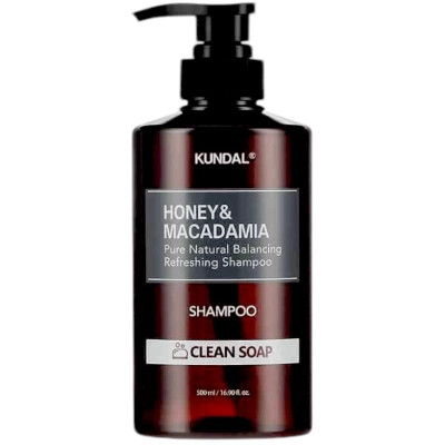 Шампунь Kundal Honey &amp; Macadamia Shampoo Clean Soap 500 мл (8809568740432)