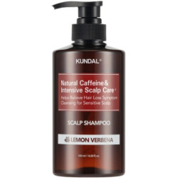 Шампунь Kundal Natural Caffeine &amp; Intensive Scalp Care Shampoo Lemon Verbena Від випадіння волосся 500 мл (8809693252381)