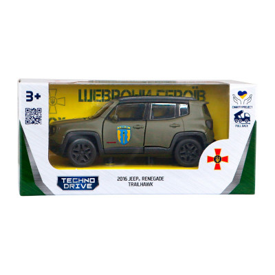 Машина TechnoDrive серії Шеврони Героїв - Jeep Renegade Trailhawk - Айдар (250351W)