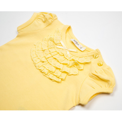 Футболка дитяча Breeze з мереживом (6640-74G-yellow)