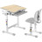 Парта зі стільцем FunDesk Piccolino III Grey-w