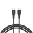 Дата кабель USB-C to USB-C 1.0m CC60SC10 60W Silicon Black Canyon (CNS-CC60SC10B)