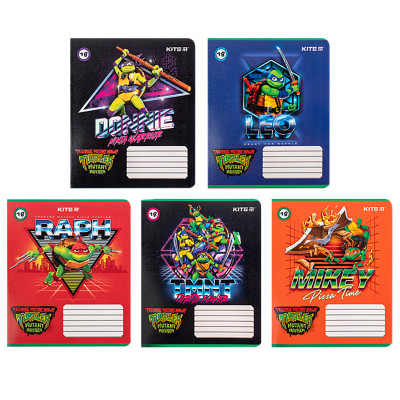 Зошит Kite Ninja Turtles, 18 аркушів, лінія (NT24-237)