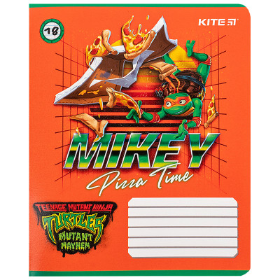 Зошит Kite Ninja Turtles, 18 аркушів, лінія (NT24-237)