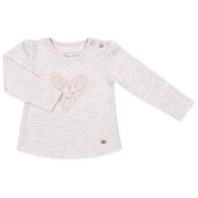 Кофта дитяча Breeze з мереживним серцем (7883-74G-beige)