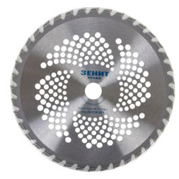 Ніж для тримера Зеніт &quot;ПРОФІ&quot; до садового тримера 255х25.4 мм 40 ТВС зубців (40236051)