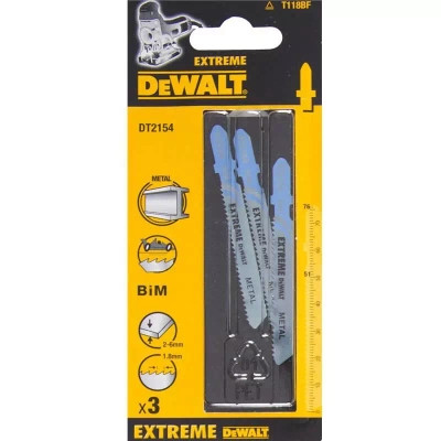 Полотно DeWALT для металу швидкий, L=76, WL=51, 1.8 мм, макс. глибина різу - 6 мм, 3 шт (DT2154)