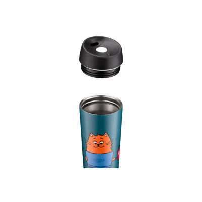 Термокружка Ardesto Coffee Тime Red Cat 450 мл Синя (AR2645CG)