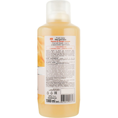 Піна для ванн Fresh Juice Banana &amp; Mango Mousse 1000 мл (4823015923173)