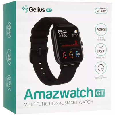 Смарт-годинник Gelius Pro (AMAZWATCH GT) (IPX7) Black (AMAZWATCH GT Black)