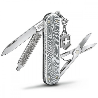 Ніж Victorinox Classic SD Brilliant Damast + брелок-лого (0.6221.34)