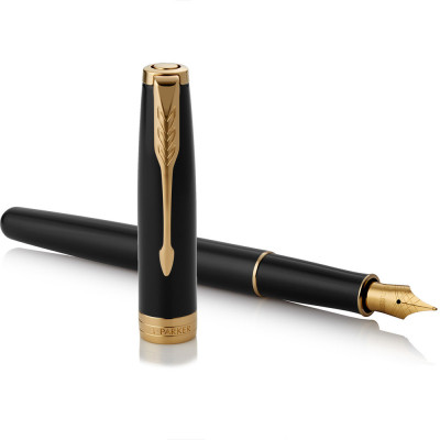 Ручка пір&#039;яна Parker SONNET 17 Black Lacquer GT  FP F (86 015)