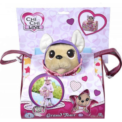 М&#039;яка іграшка Chi Chi Love Собачка Перевезення з сумочкою та захисним шоломом 20 см (5890036)