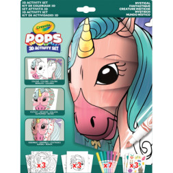 Набір для творчості Crayola POPS 3D &quot;Містичні створіння&quot; з 7 фломастерами (04-2803)