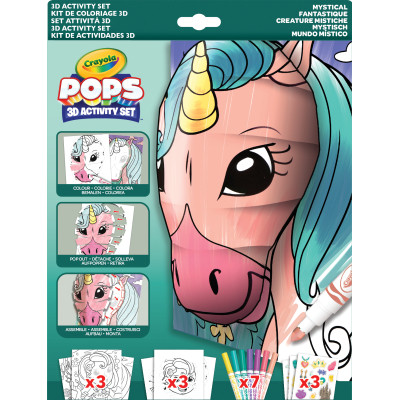 Набір для творчості Crayola POPS 3D &quot;Містичні створіння&quot; з 7 фломастерами (04-2803)