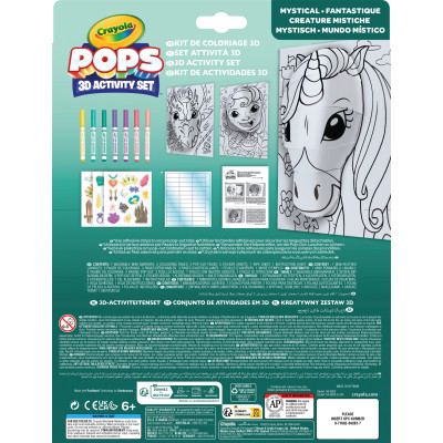 Набір для творчості Crayola POPS 3D &quot;Містичні створіння&quot; з 7 фломастерами (04-2803)