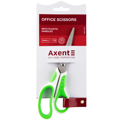 Ножиці Axent Shell, 18 см, біло-салатові (6304-09-A)