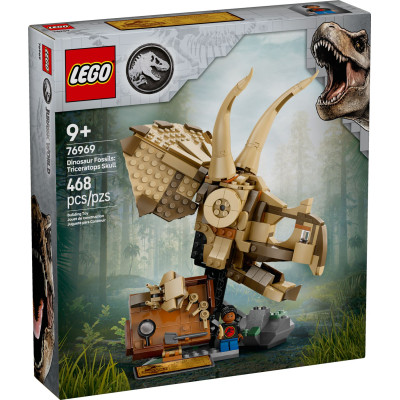 Конструктор LEGO Jurassic World Скам&#039;&#039;янілості динозаврів: череп трицератопса (76969)