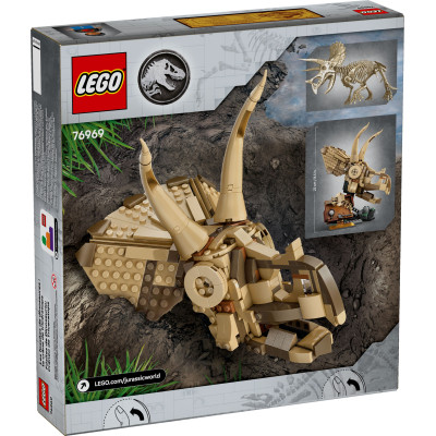 Конструктор LEGO Jurassic World Скам&#039;&#039;янілості динозаврів: череп трицератопса (76969)