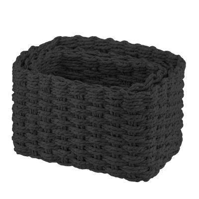 Кошик для зберігання Ardesto Prestigio Плетені Чорні 3 шт. 3.3 / 2.2 / 1.4 л (ARHC2505BL)