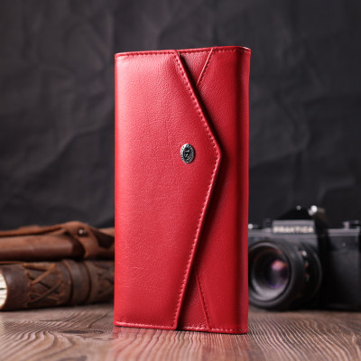 Гаманець ST Leather З натуральної шкіри Червоний (22545)
