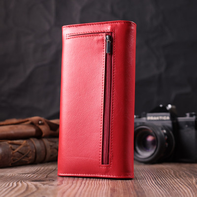 Гаманець ST Leather З натуральної шкіри Червоний (22545)
