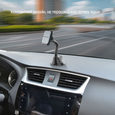 Універсальний автотримач ColorWay Magnetic Dashboard-3 (360° rotation) Gray (CW-CHM17-GR)