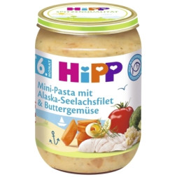 Дитяче пюре HiPP Овочі з морською рибою, 190 г (4062300261563)