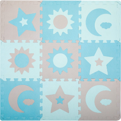 Дитячий килимок MoMi пазл Nebe 90 х 90 cм Blue (AKCE00031)
