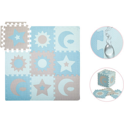 Дитячий килимок MoMi пазл Nebe 90 х 90 cм Blue (AKCE00031)