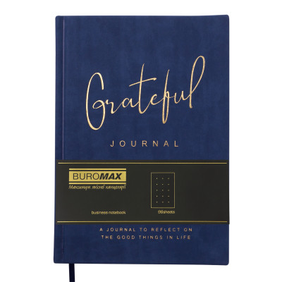 Книга записна Buromax GRATEFUL А5 96 аркушів крапка, синій (BM.295319-02)