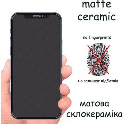 Скло захисне Drobak Matte Ceramics Anty Spy Apple iPhone 17 Air (333347)