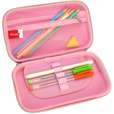 Пенал Cool For School з тисненням 1 відділення Рожевий (QT-5781-Pink)