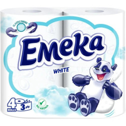 Туалетний папір Emeka White 3 шари 4 рулони (3800024035210)