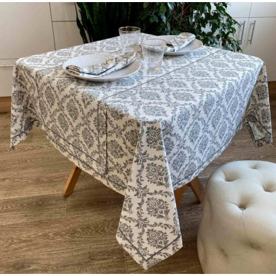 Скатертина Прованс Avantime Версаль Сірий 132х132 см (17277)