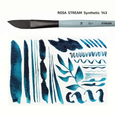 Пензлик для малювання Rosa Синтетика саблевидна плоска, даггер, STREAM 143, № 4 (4823098517320)