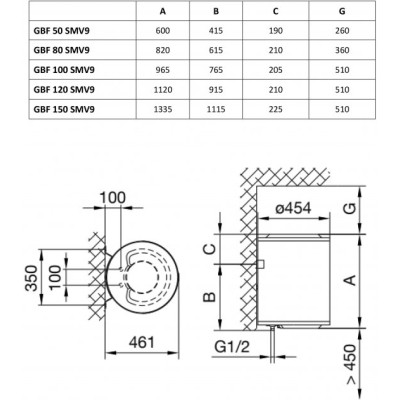 Бойлер Gorenje GBF 150 SM V9 (GBF150SMV9)