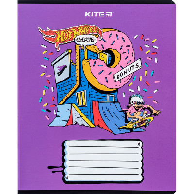 Зошит Kite Hot Wheels 18 аркушів, лінія (HW24-237)