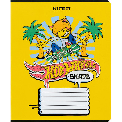 Зошит Kite Hot Wheels 18 аркушів, лінія (HW24-237)