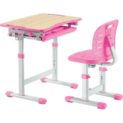 Парта зі стільцем FunDesk Piccolino III Pink-w