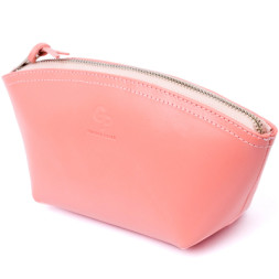 Косметичка Grande Pelle Зі шкіри Пудрова (11299)