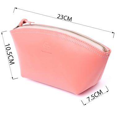 Косметичка Grande Pelle Зі шкіри Пудрова (11299)