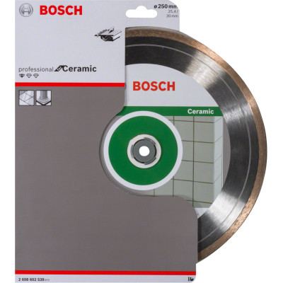Диск пильний Bosch алмазний Standard for Ceramic, 250 мм, 25.4-30мм, 1.6мм, 7мм (2.608.602.539)