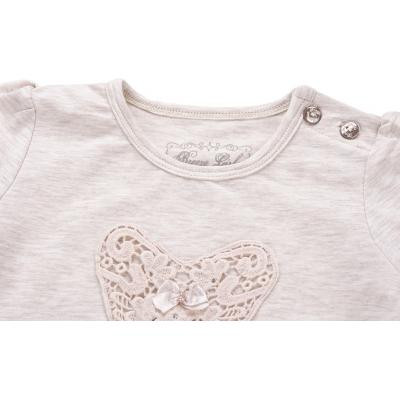 Кофта дитяча Breeze з мереживним серцем (7883-80G-beige)