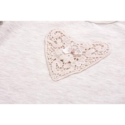 Кофта дитяча Breeze з мереживним серцем (7883-80G-beige)