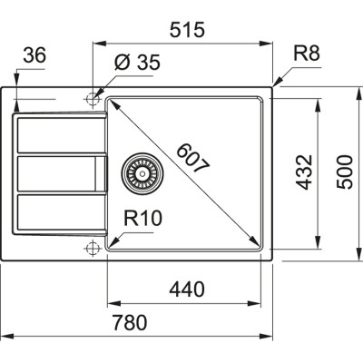 Мийка кухонна Franke Sirius 2.0 S2D 611-78 XL/143.0621.339 (143.0621.339)