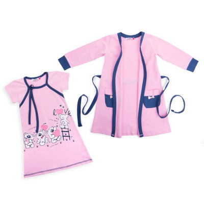 Піжама дитяча Matilda і халат з ведмедиками &quot;Love&quot; (7445-110G-pink)