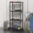 Стелаж Plastmeccanica Universal Vent пластиковий 4 полиці 60х30х138 см чорний (5136)